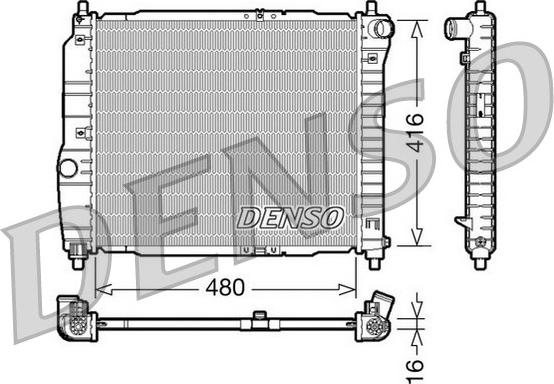 Denso DRM15003 - Radiatore, Raffreddamento motore autozon.pro