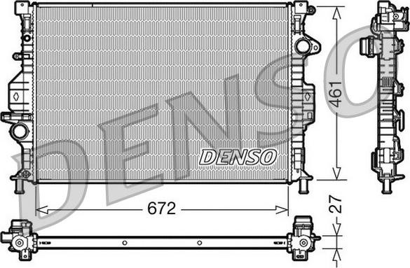 Denso DRM10069 - Radiatore, Raffreddamento motore autozon.pro