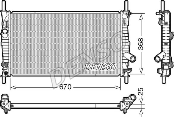 Denso DRM10004 - Radiatore, Raffreddamento motore autozon.pro