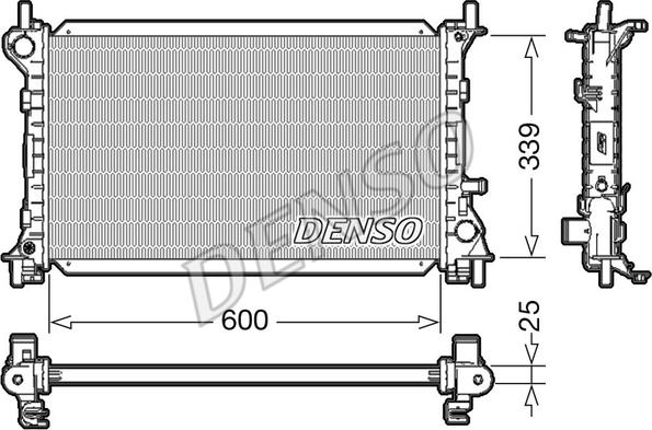 Denso DRM10003 - Radiatore, Raffreddamento motore autozon.pro