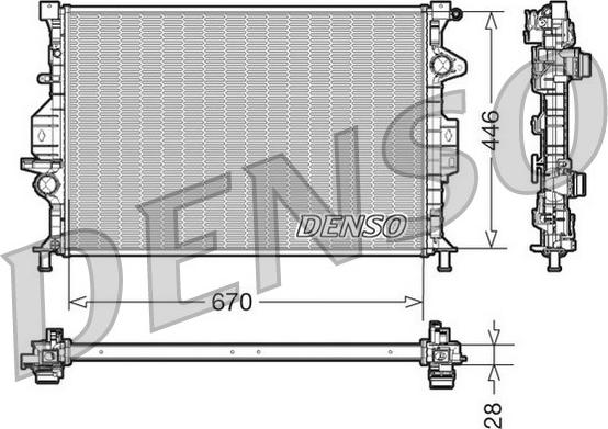 Denso DRM10088 - Radiatore, Raffreddamento motore autozon.pro