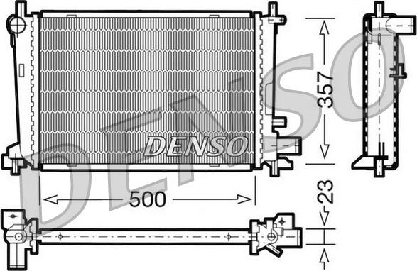 Denso DRM10038 - Radiatore, Raffreddamento motore autozon.pro