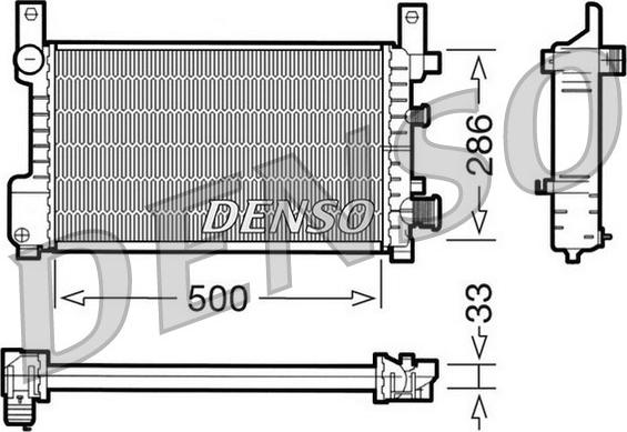 Denso DRM10037 - Radiatore, Raffreddamento motore autozon.pro