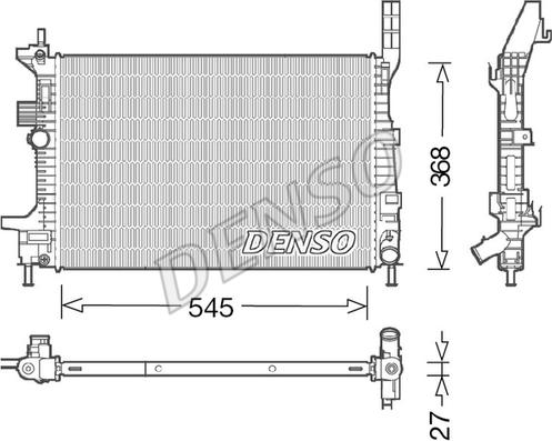 Denso DRM10029 - Radiatore, Raffreddamento motore autozon.pro