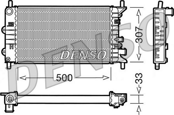 Denso DRM10024 - Radiatore, Raffreddamento motore autozon.pro