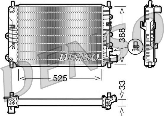 Denso DRM10025 - Radiatore, Raffreddamento motore autozon.pro