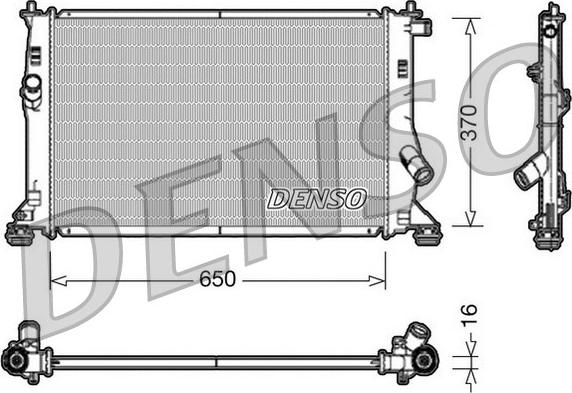 Denso DRM10076 - Radiatore, Raffreddamento motore autozon.pro