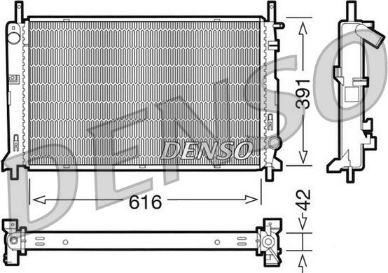 Denso DRM10071 - Radiatore, Raffreddamento motore autozon.pro