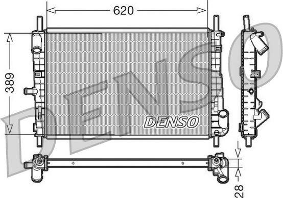 Denso DRM10072 - Radiatore, Raffreddamento motore autozon.pro