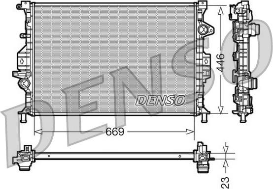 Denso DRM10077 - Radiatore, Raffreddamento motore autozon.pro