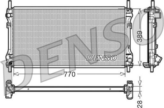 Denso DRM10104 - Radiatore, Raffreddamento motore autozon.pro