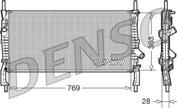 Denso DRM10106 - Radiatore, Raffreddamento motore autozon.pro