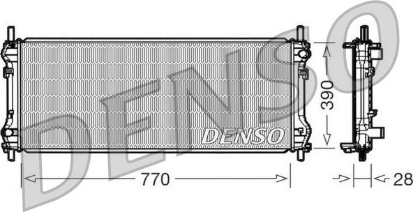 Denso DRM10103 - Radiatore, Raffreddamento motore autozon.pro