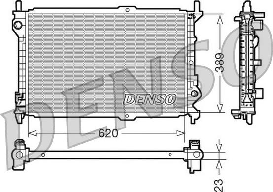 Denso DRM10107 - Radiatore, Raffreddamento motore autozon.pro