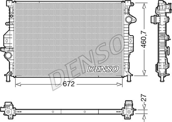 Denso DRM10115 - Radiatore, Raffreddamento motore autozon.pro