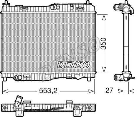 Denso DRM10116 - Radiatore, Raffreddamento motore autozon.pro