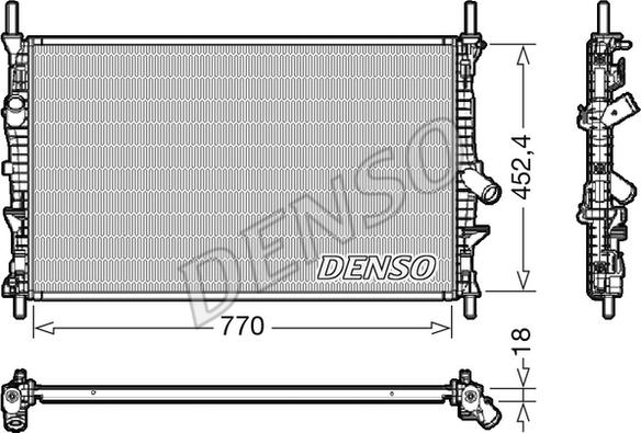 Denso DRM10111 - Radiatore, Raffreddamento motore autozon.pro