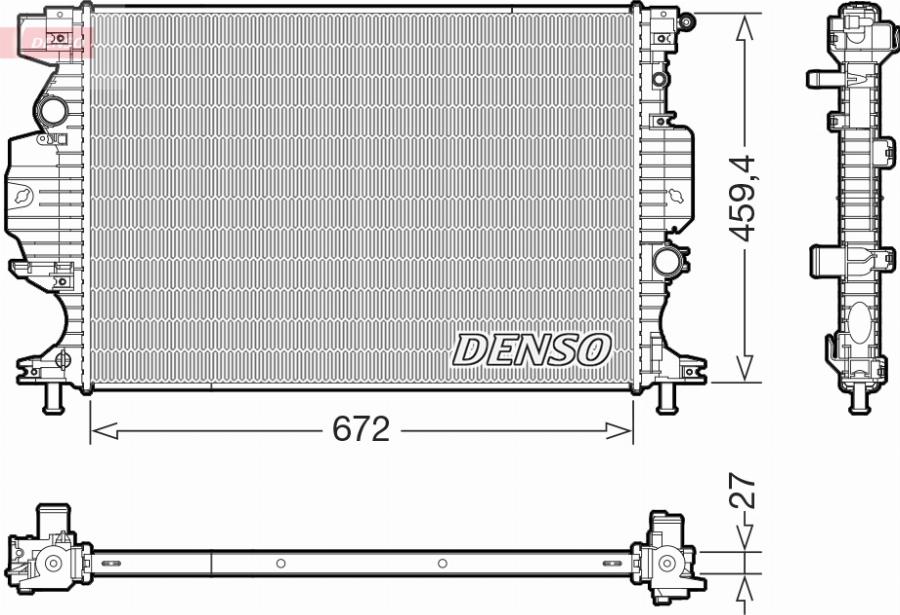 Denso DRM10125 - Radiatore, Raffreddamento motore autozon.pro