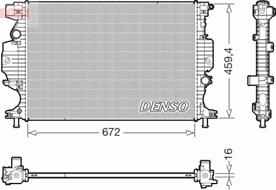 Denso DRM10121 - Radiatore, Raffreddamento motore autozon.pro