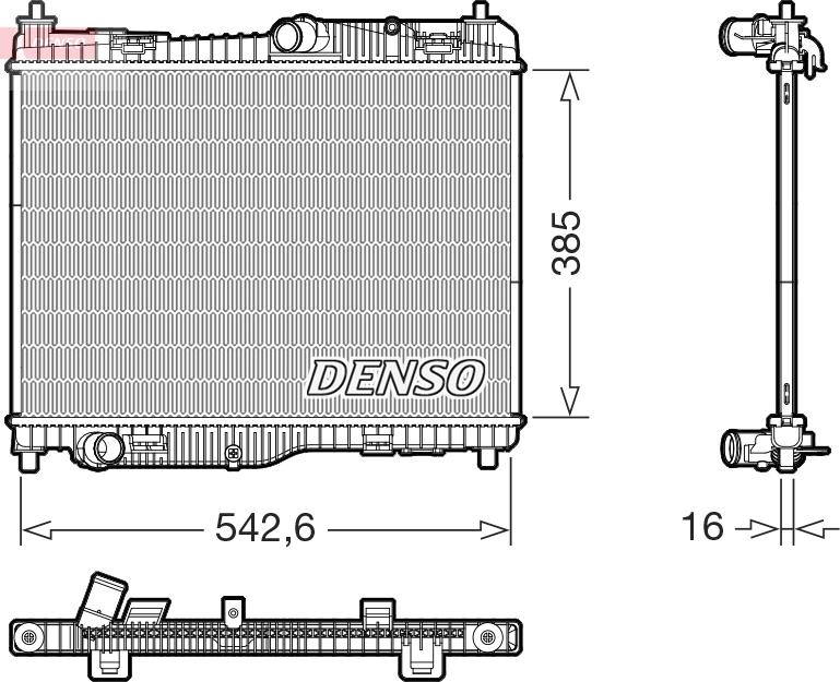 Denso DRM10123 - Radiatore, Raffreddamento motore autozon.pro