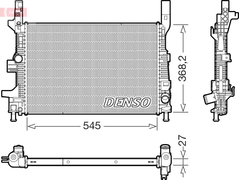 Denso DRM10122 - Radiatore, Raffreddamento motore autozon.pro