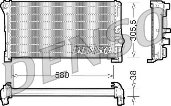 Denso DRM13010 - Radiatore, Raffreddamento motore autozon.pro