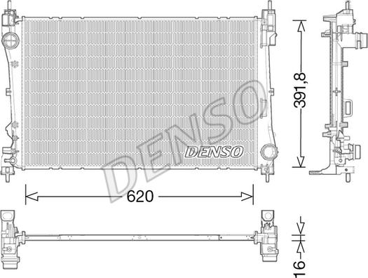 Denso DRM13017 - Radiatore, Raffreddamento motore autozon.pro