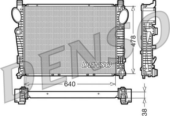 Denso DRM17094 - Radiatore, Raffreddamento motore autozon.pro