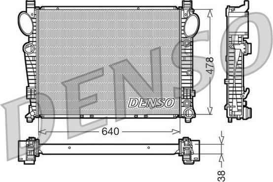 Denso DRM17095 - Radiatore, Raffreddamento motore autozon.pro