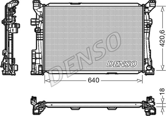 Denso DRM17096 - Radiatore, Raffreddamento motore autozon.pro