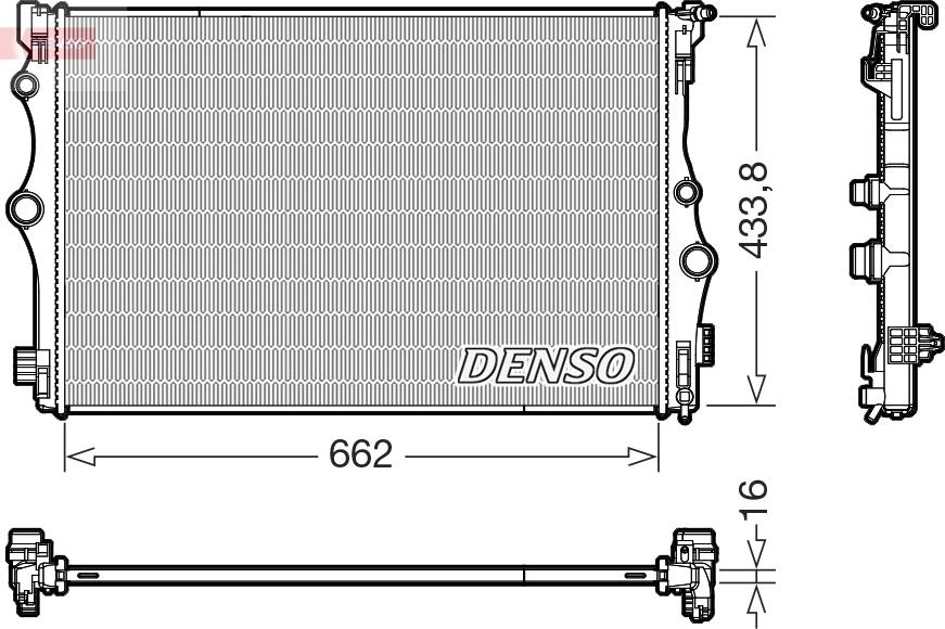 Denso DRM17098 - Radiatore, Raffreddamento motore autozon.pro