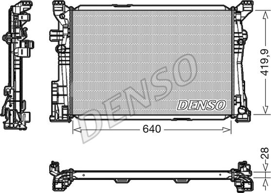 Denso DRM17097 - Radiatore, Raffreddamento motore autozon.pro