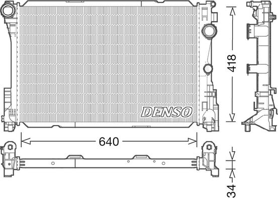 Denso DRM17049 - Radiatore, Raffreddamento motore autozon.pro