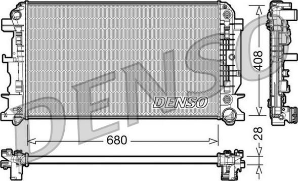 Denso DRM17044 - Radiatore, Raffreddamento motore autozon.pro