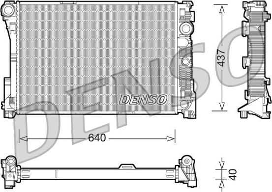 Denso DRM17045 - Radiatore, Raffreddamento motore autozon.pro