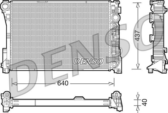 Denso DRM17046 - Radiatore, Raffreddamento motore autozon.pro