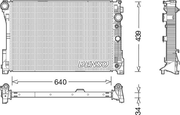 Denso DRM17048 - Radiatore, Raffreddamento motore autozon.pro