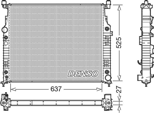 Denso DRM17056 - Radiatore, Raffreddamento motore autozon.pro