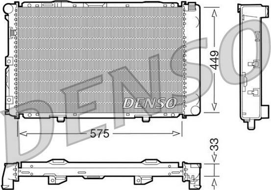 Denso DRM17066 - Radiatore, Raffreddamento motore autozon.pro