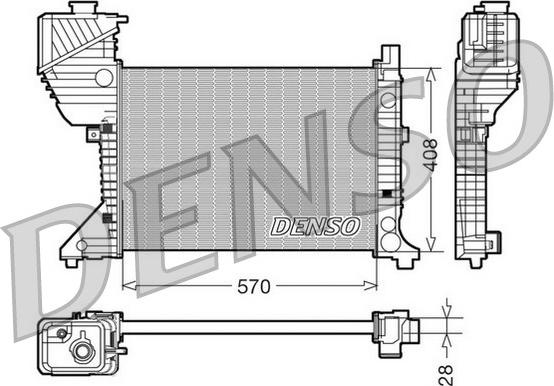 Denso DRM17016 - Radiatore, Raffreddamento motore autozon.pro