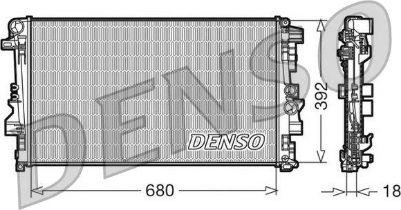 Denso DRM17012 - Radiatore, Raffreddamento motore autozon.pro