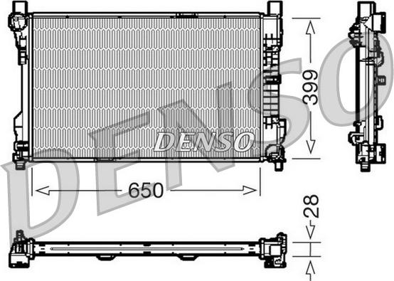 Denso DRM17080 - Radiatore, Raffreddamento motore autozon.pro