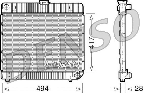 Denso DRM17020 - Radiatore, Raffreddamento motore autozon.pro