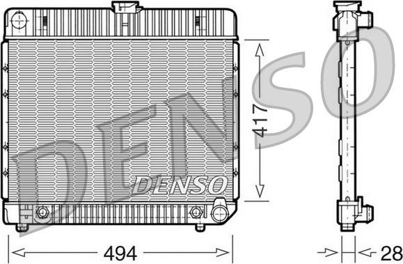 Denso DRM17021 - Radiatore, Raffreddamento motore autozon.pro