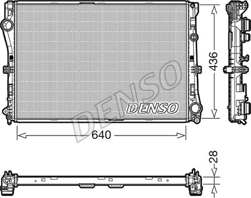 Denso DRM17103 - Radiatore, Raffreddamento motore autozon.pro