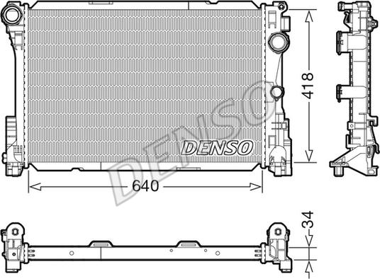 Denso DRM17115 - Radiatore, Raffreddamento motore autozon.pro