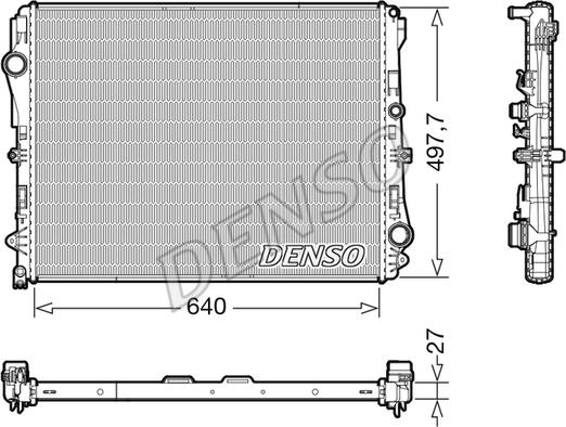 Denso DRM17116 - Radiatore, Raffreddamento motore autozon.pro