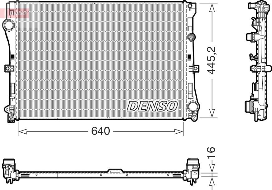 Denso DRM17118 - Radiatore, Raffreddamento motore autozon.pro