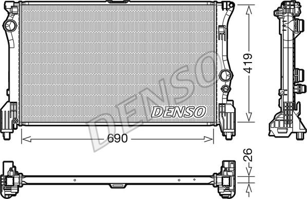 Denso DRM17112 - Radiatore, Raffreddamento motore autozon.pro