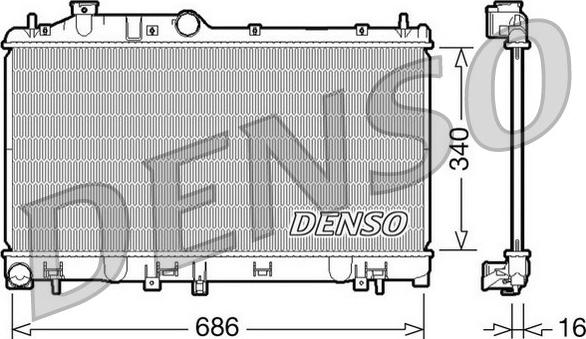 Denso DRM36007 - Radiatore, Raffreddamento motore autozon.pro